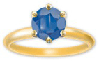 Ilustracin de un anillo de oro con una gema