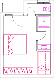Imagen plano de habitacin