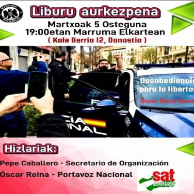 Liburu aurkezpena: 'Desobediencia para la libertad'