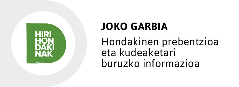 JOKO GARBIA - Hondakinak eta kudeaketari buruzko informazioa