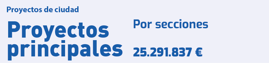 Proyectos principales: por secciones 2022