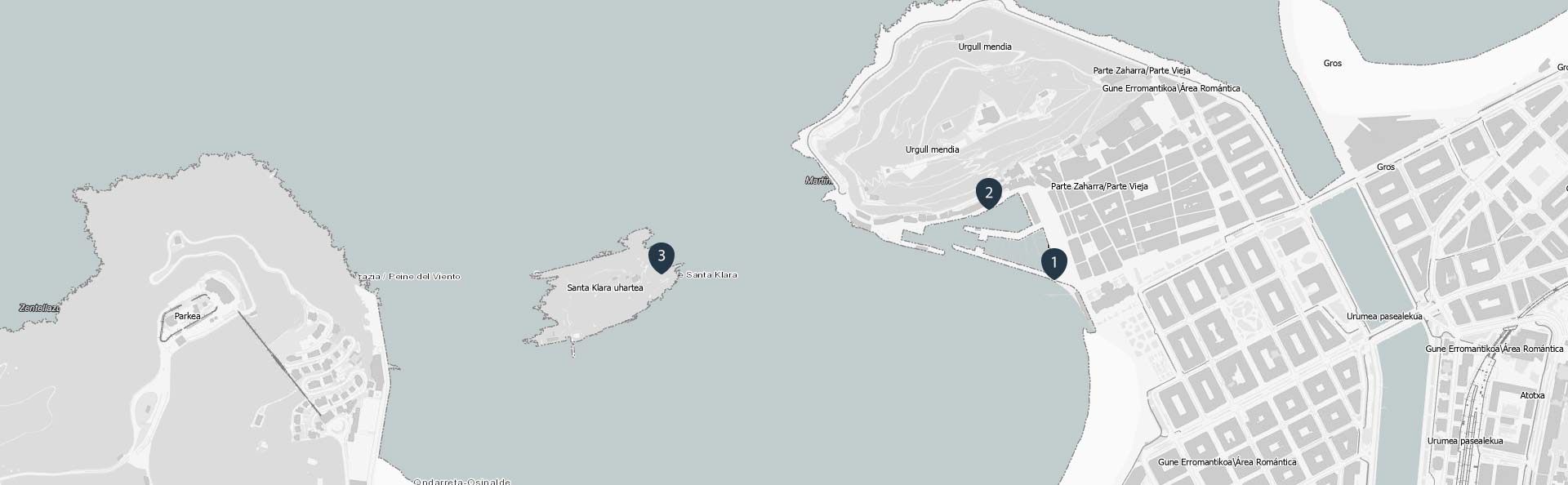 Mapa de Donostia