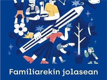 Familiarekin jolasean irudia