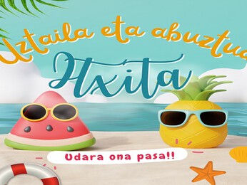 zerbitzuak isten dira eta ondo pasa esaten du / se cierran los servicios y se desea buen verano udan