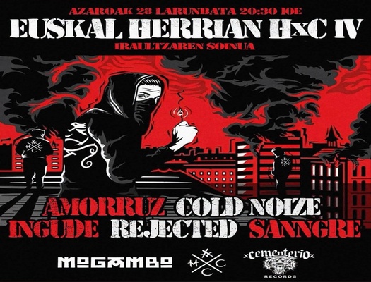 Euskal Herrian HXC IV: Amorriz + Cold November + Ngude + Rejected + Sangre 