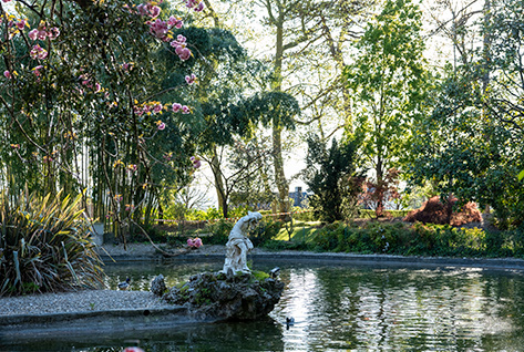 Imagen de una fuente en el Parque de Aiete