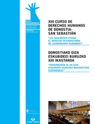 Cartel 'XIII Curso de derechos humanos de Donostia