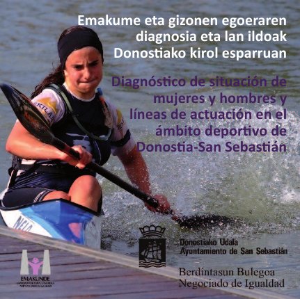 Cartel 'Diagnstico de situacin de mujeres y hombres y lneas de actuacin en el mbito deportivo de Donostia'