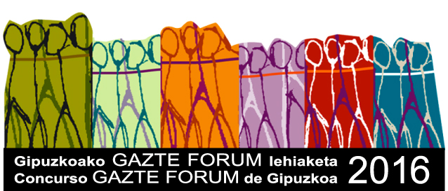 cartel 'concurso Gazte forum de Gipuzkoa 2016'