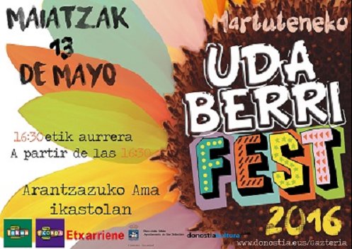 Cartel 'Martuteneko udaberri fest 2016 - Maiatzak 13 de mayo'