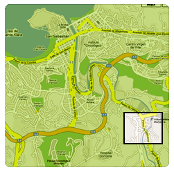 mapa de Donostia