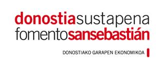 Logotipo 'donostiasustapena - fomentosansebastián'