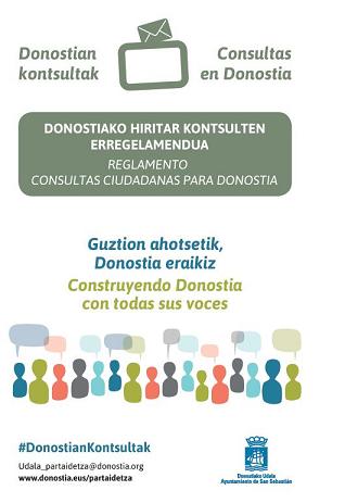 Consultas en Donostia - Reglamento consultas ciudadanas para Donostia - Construyendo Donostia con todas sus voces