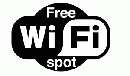 Image with text free wifi spot