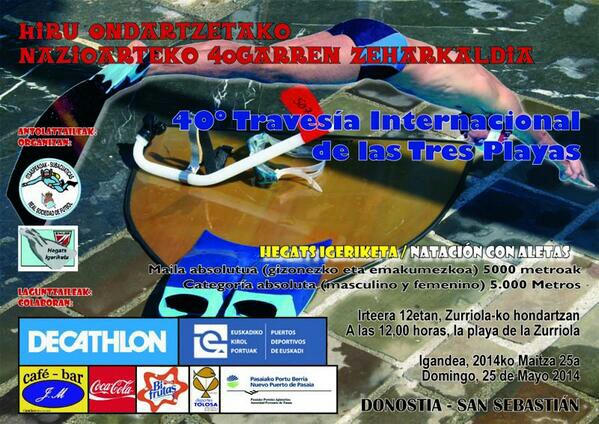 41. hiru ondartzetako zeharkaldia hegats igeriketa