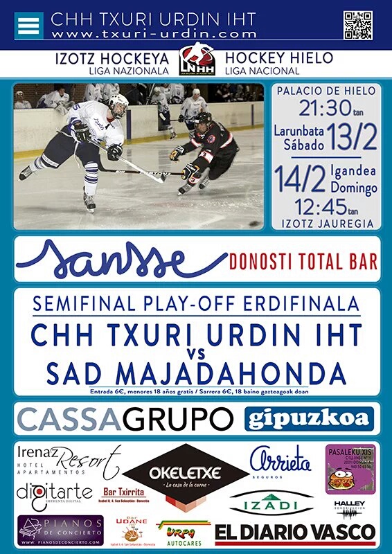 Semifinales Play-Off: CHH Txuri Urdin - Majadahonda