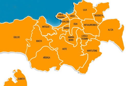 Mapa Donostia