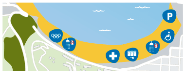 Plano de la playa de La Concha